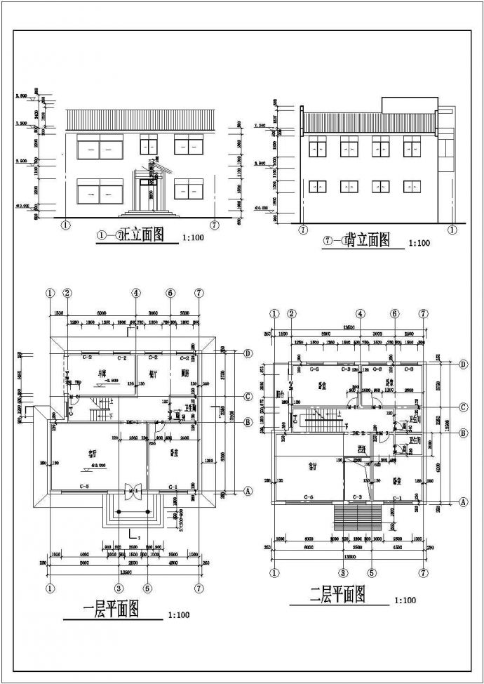 某农村二层住宅楼建筑及结构设计施工图_图1