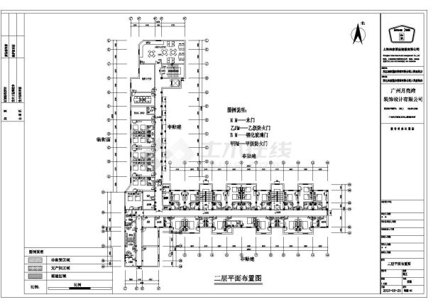 上海如家酒店茂名店室内装修施工图-图二