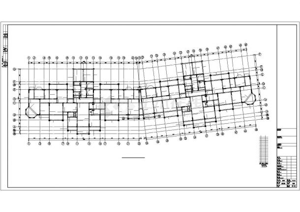 万科17层框架核心筒结构双塔住宅楼主要结构施工图（无设计说明）-图二