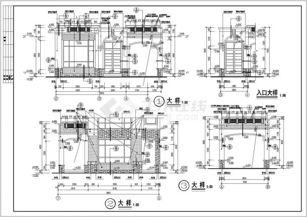 某地区二层别墅建筑及结构设计施工图-图二