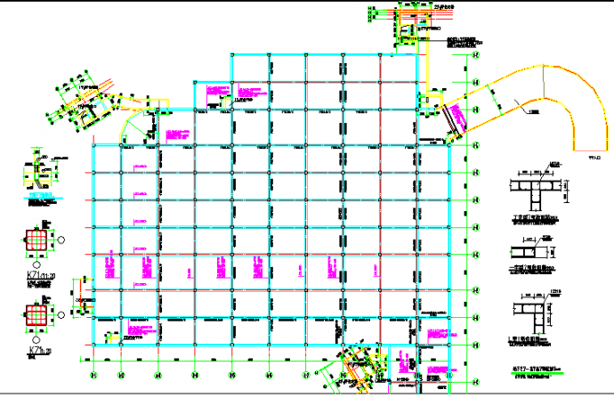 某地小区地下车库结构图（含设计说明）_图1