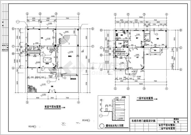 比较简单完整的别墅建筑设计方案图-图一