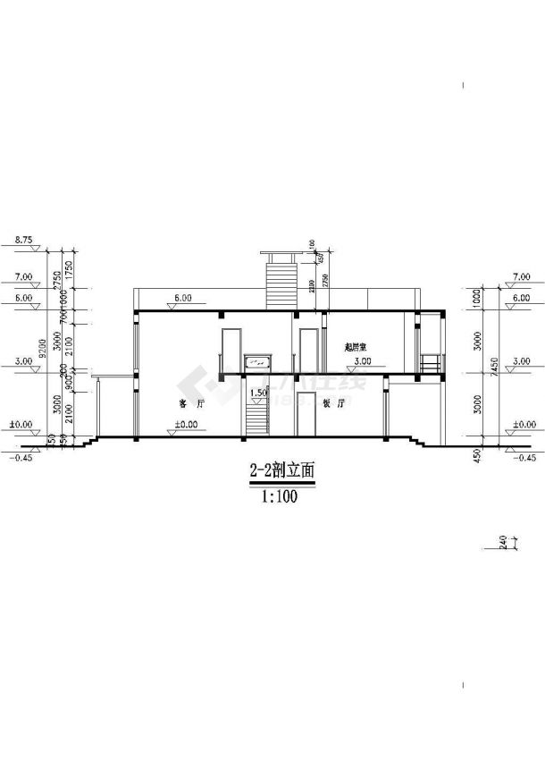 某地大型别具特色别墅建筑施工图-图一