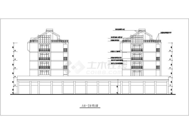 某地多层复式住宅楼建筑方案设计图-图一