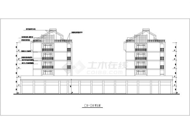 某地多层复式住宅楼建筑方案设计图-图二