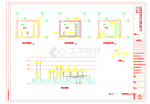 上海社区服务中心强电系统施工图纸-图一