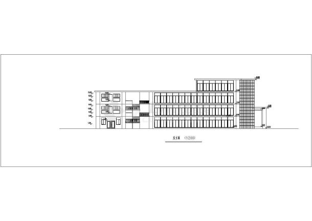 某乡镇四层小学教学楼建筑设计方案-图二