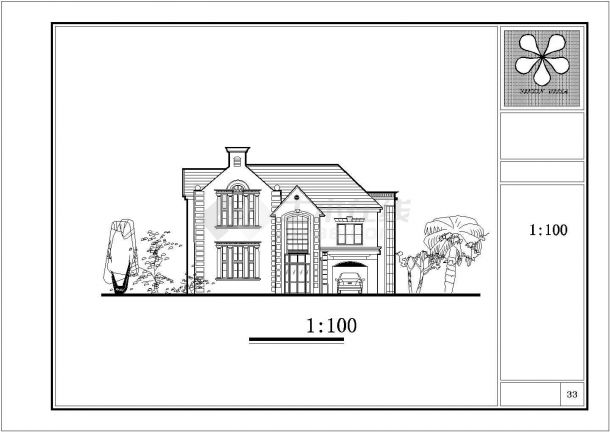 某地简单小型二层别墅建筑方案图-图二