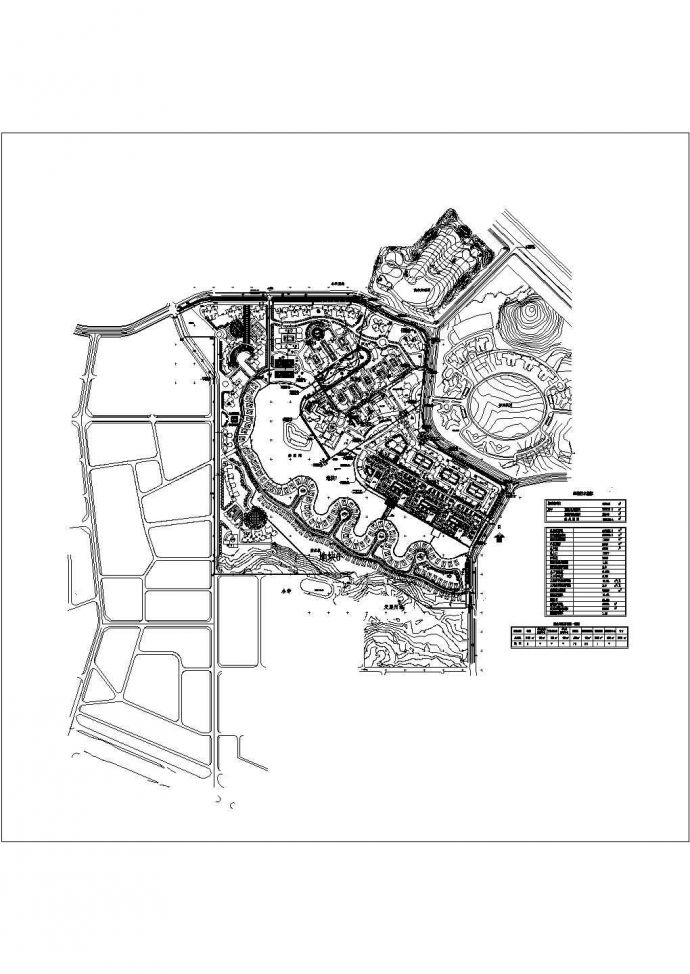 华侨城波特菲诺住宅小区规划设计总平面布置图_图1