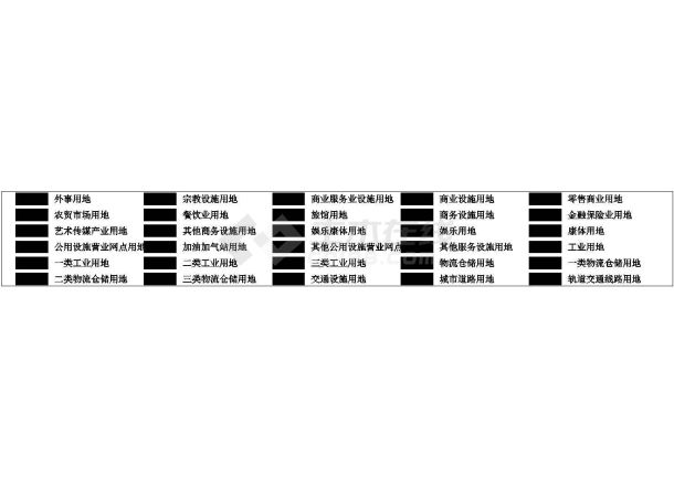 各种常用类型城市规划标准图例示意图-图二