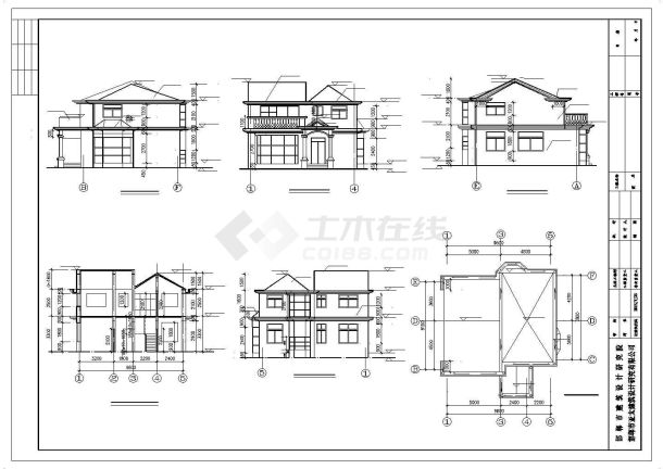 某地小型砖混别墅建筑设计方案图-图一