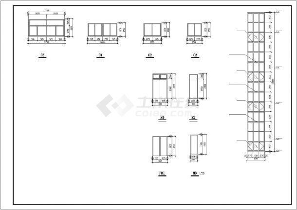 某地简单的公寓楼建筑施工设计方案图-图一