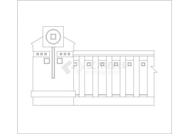 各种类型中式小区别墅栏杆设计详图-图二
