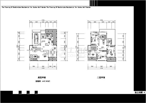 独立别墅建筑方案图纸-图二