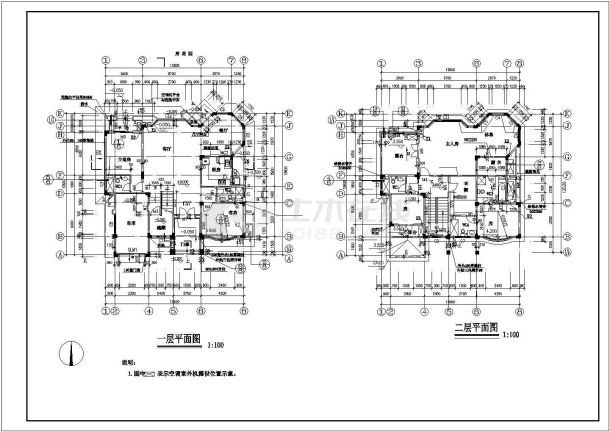 独立别墅建筑施工图纸-图一