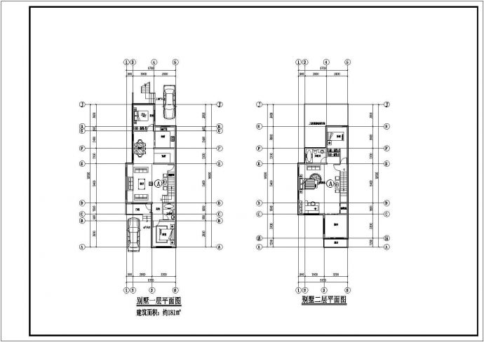 某四层别墅叠拼建筑设计户型平面图_图1
