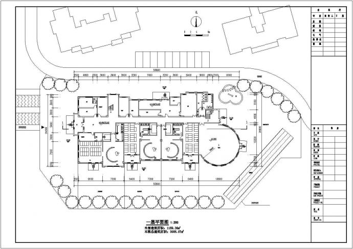 某地区三层6班幼儿园建筑设计平面方案_图1
