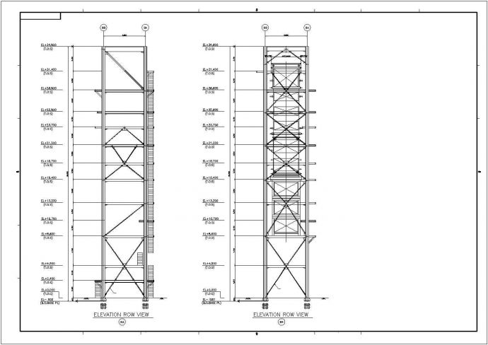 某地锅炉支架结构图（含设计说明）_图1