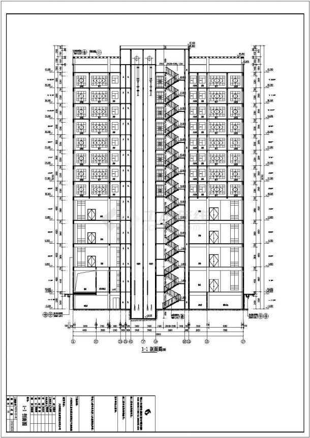 贵州某12层商住楼建筑设计施工图-图二