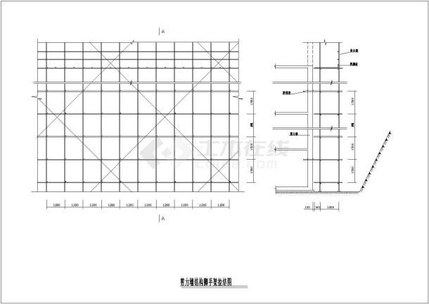 剪力墙结构脚手架拉结图-图一