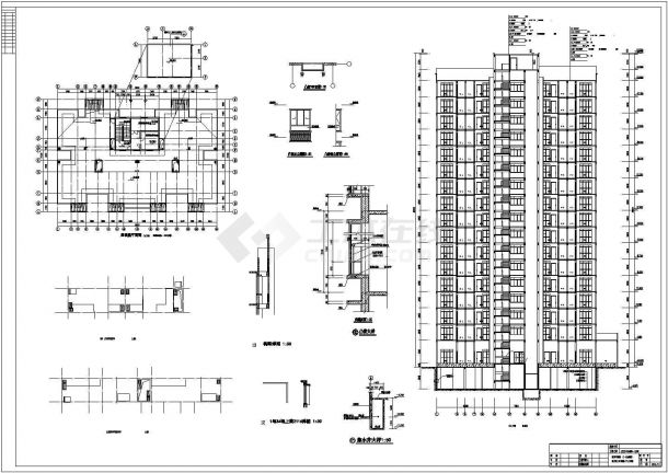 大理市十七层剪力墙结构公租房建筑设计施工图纸-图二