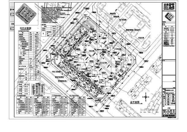 顺德勒流城南小区三号地块规划设计平面布置图-图一