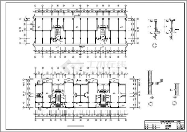 住宅楼的建筑施工图纸-图一