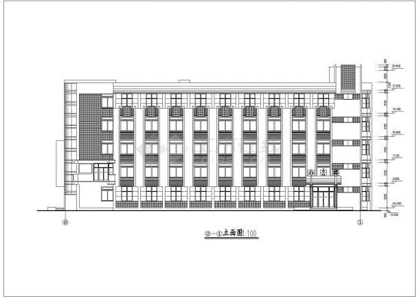 某地区五层行政办公楼建筑方案设计-图二