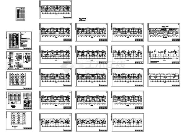 某五层住宅楼全套电气施工CAD图（三级负荷）-图一