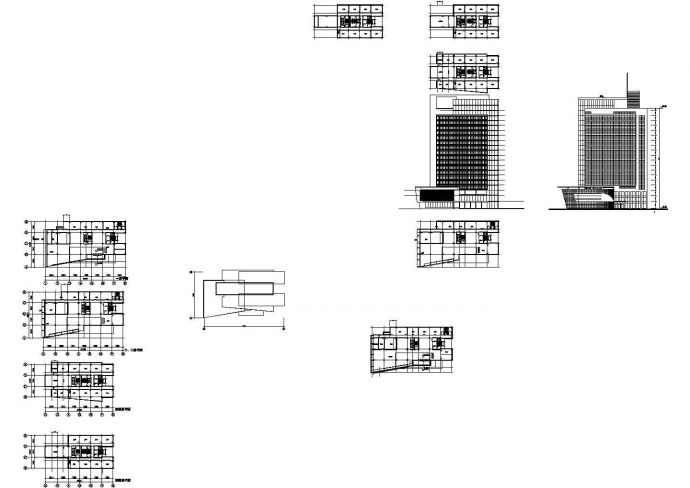 北方某大厦方案设计CAD图纸_图1