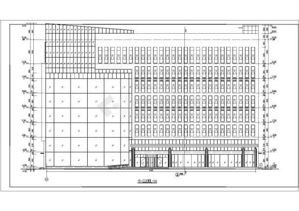 南方某地区九层商务酒店建筑设计方案图-图二
