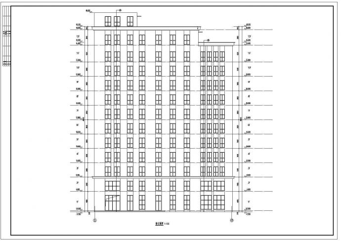 某公司12层办公综合楼建筑设计施工图_图1