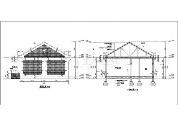 晋南风格单层小庭院住宅建筑设计方案-图二