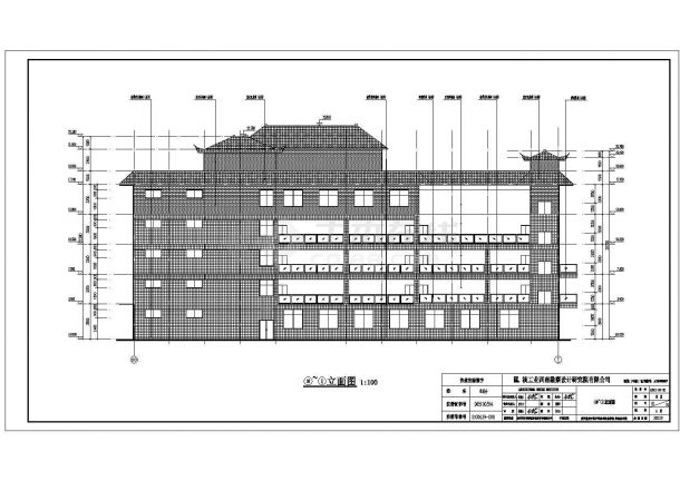 中等职业技术学校5层行政办公楼建筑设计施工图-图二