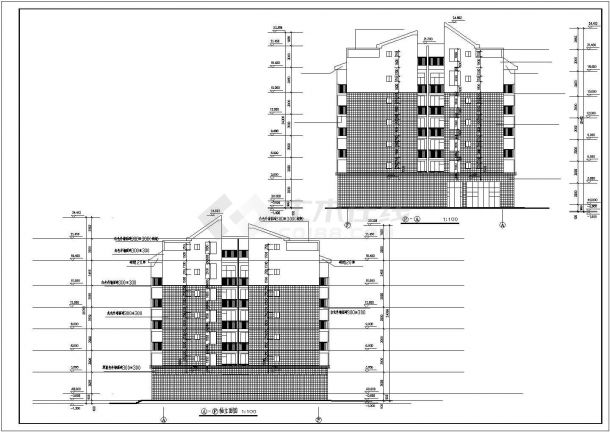 某地详细的多层住宅建筑设计施工图-图二
