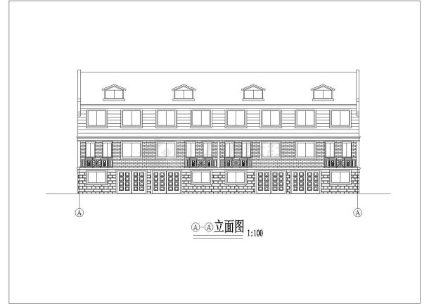 某地联排别墅建筑结构全套施工图-图二