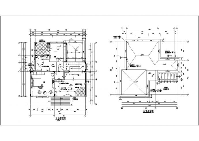 某地小型三层欧式别墅建筑设计方案图_图1
