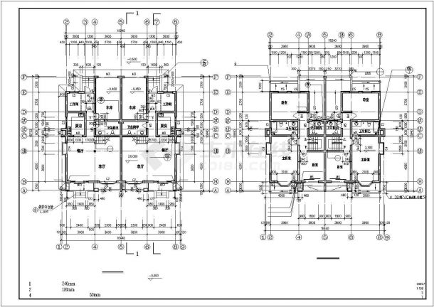 较为完整的一套欧式别墅建筑施工图-图二