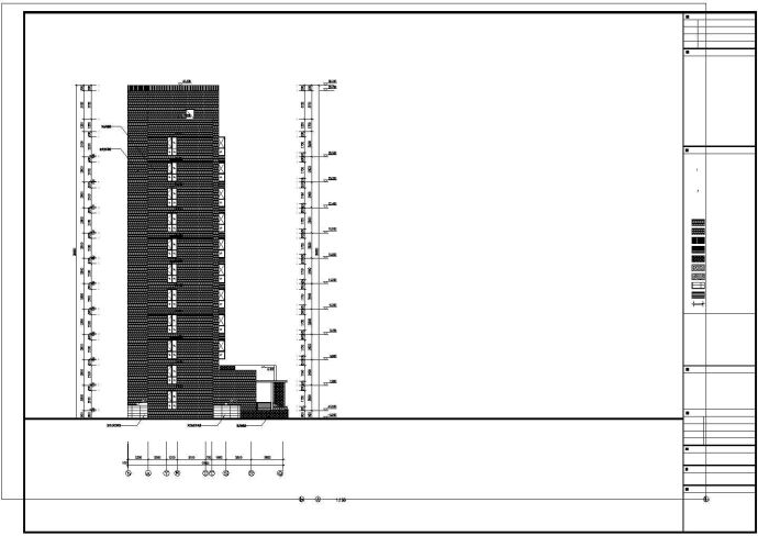 某地小型商业公寓建筑设计方案图_图1