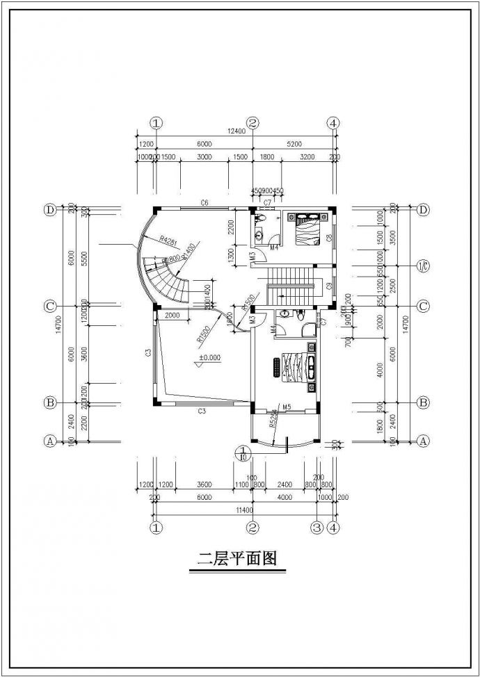 比较小型简单的三层别墅建筑方案图_图1