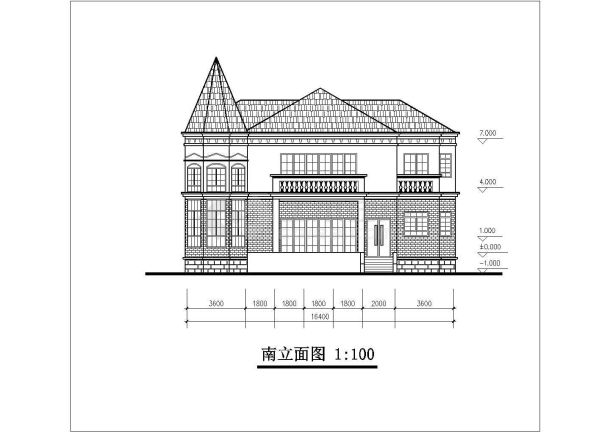 精美实用的一套欧式别墅建筑设计图-图一