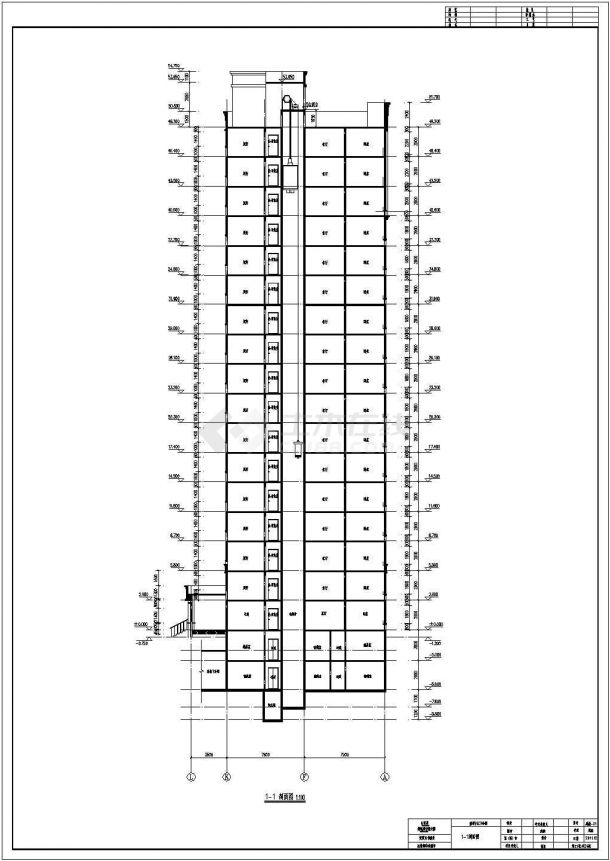 嘉园小区3#楼17层住宅楼建筑设计施工图-图一