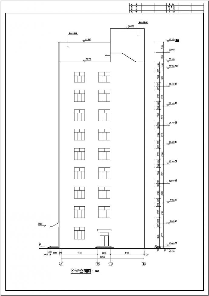 某地区10层综合楼建筑设计施工图_图1