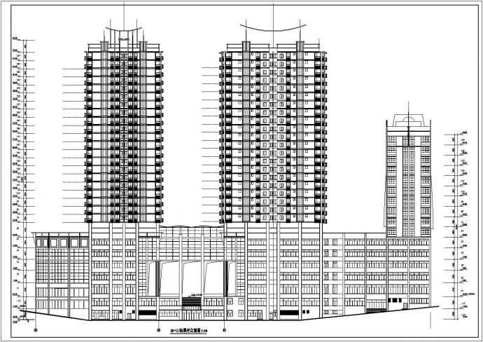 沿海某城市27层商住楼建筑设计方案_图1
