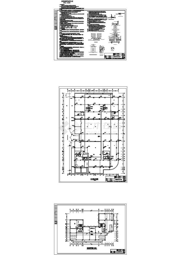 鹏泰国际财富大厦防雷接地CAD图纸-图一