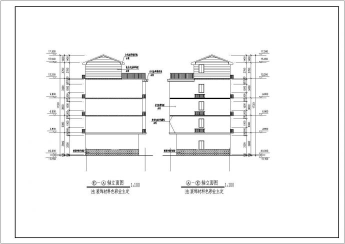 四层砖混农民房施工图（含建筑和结构）_图1