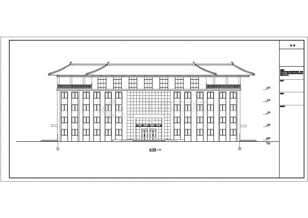 陕西渭南某五层办公楼建筑设计方案-图一