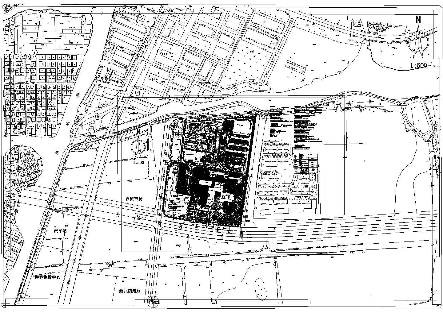 南方某医院建筑设计总规划平面布置图