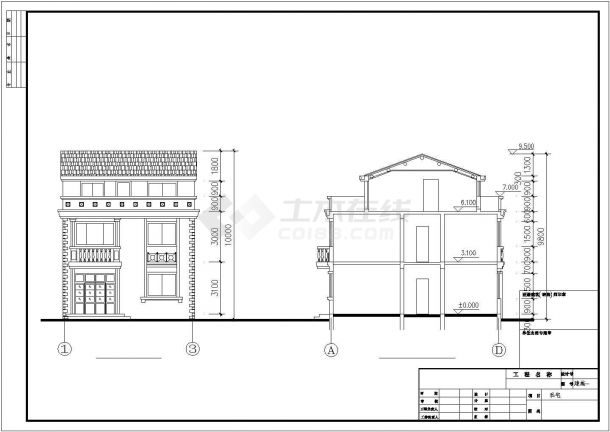 比较简单的别墅建筑方案设计图-图二