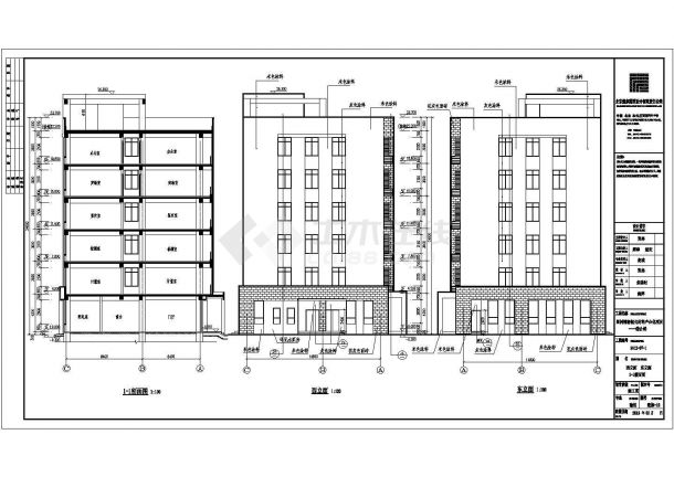 北京市某6层科研综合楼建筑设计施工图-图一